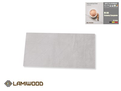 SPC Каменно-полимерная плитка LAMIWOOD "AQUAMARINE"  М-04 Сланец Гриджио
