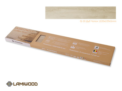 SPC Каменно-полимерная плитка LAMIWOOD "QUARTZWOOD" Q-10 Дуб Челси