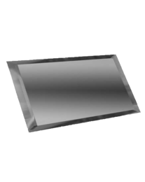 Прямоугольная зеркальная графитовая плитка с фацетом 10мм ПЗГ1-02 - 480х120 мм/10шт