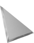 Треугольная зеркальная серебряная плитка с фацетом 10мм ТЗС1-01 - 180х180 мм/10шт